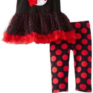 Rare Editions Matching Sets - Rare Editions Baby Ladybug Tutu Dress Legging Set Rare Editions Matching Sets - Rare Editions Baby Ladybug Tutu Dress Legging Set